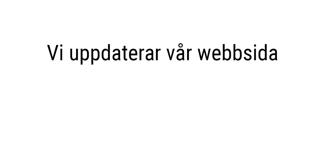 Vi uppdaterar webbsidan